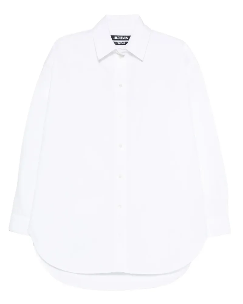 Jacquemus Hemd mit abgerundetem Saum - Weiß Weiß