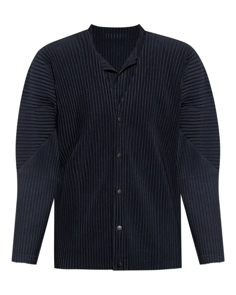 Issey Miyake Cardigan mit Falten - Blau Blau