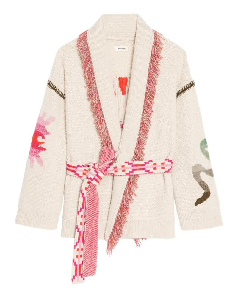 Zadig & Voltaire Cardigan mit Fransen - Nude Nude