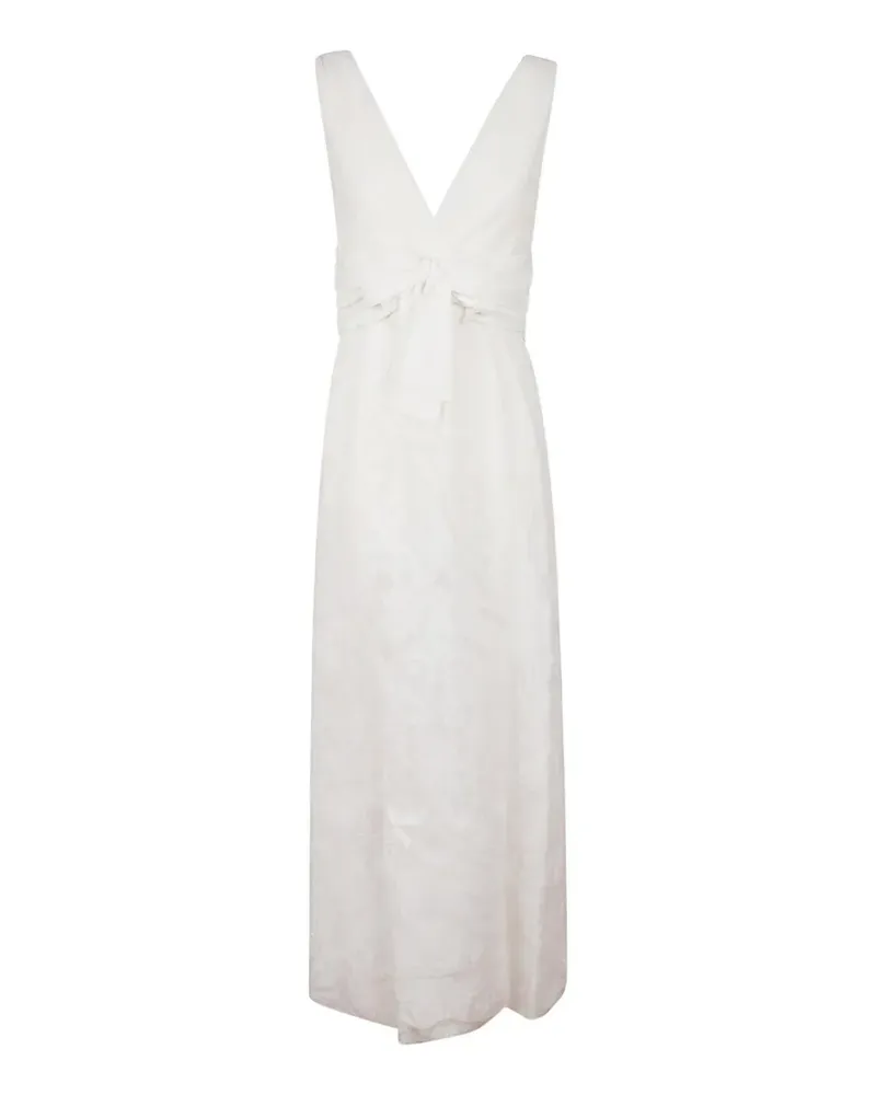 Giambattista Valli bow-detail floral-lace maxi dress - Weiß Weiß