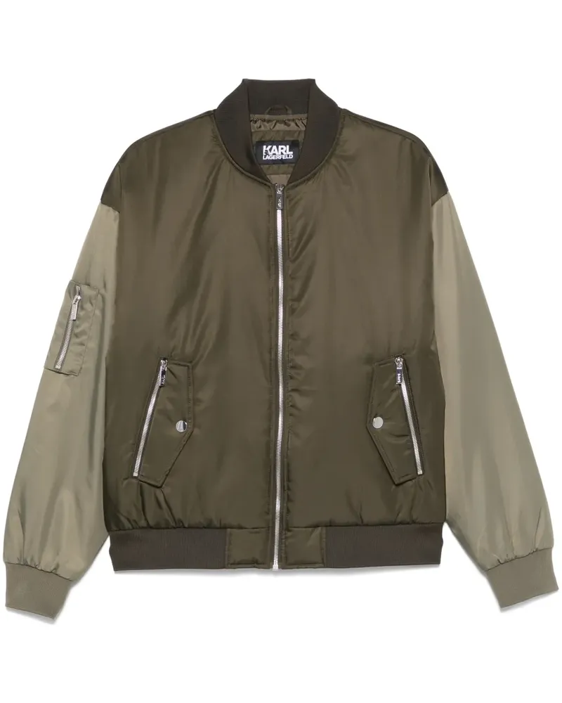 Karl Lagerfeld Zweifarbige Bomberjacke - Grün Grün