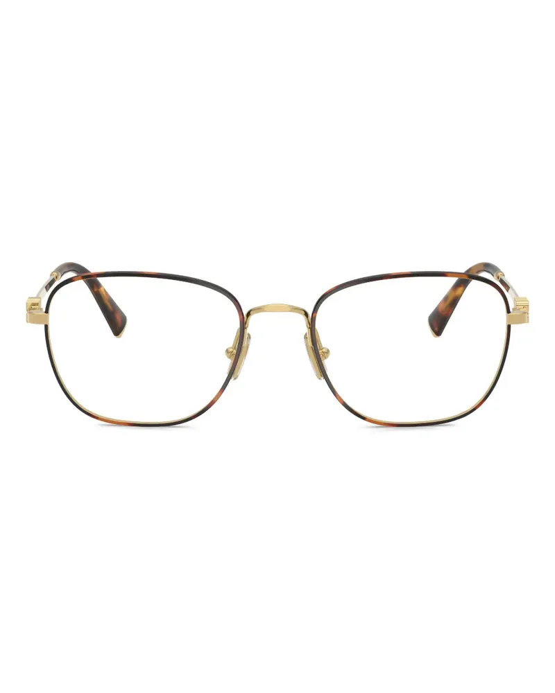Miu Miu Brille mit Logo - Gold Gold