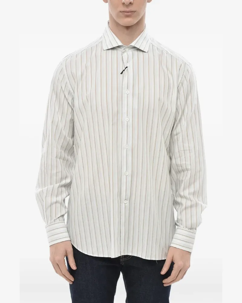 Corneliani striped buttoned shirt - Nude Nude