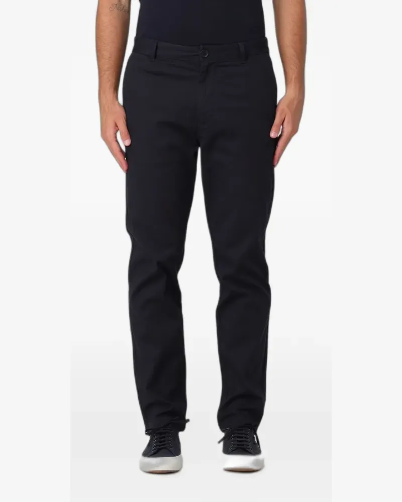 Armani Exchange logo-button straight-leg trousers - Blau Blau
