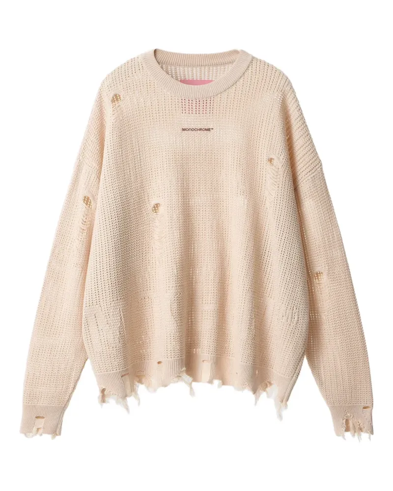 MONOCHROME Pullover in Distressed-Optik - Nude Nude