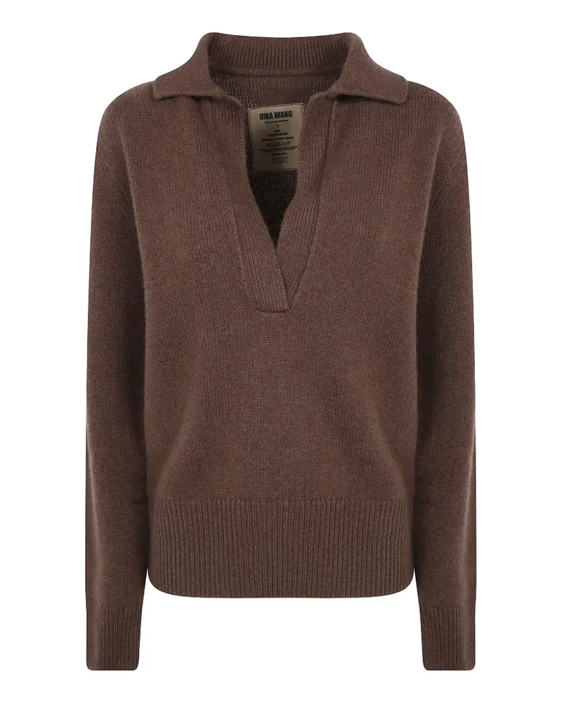 Uma Wang Kaschmirpullover mit Poloshirtkragen - Braun Braun