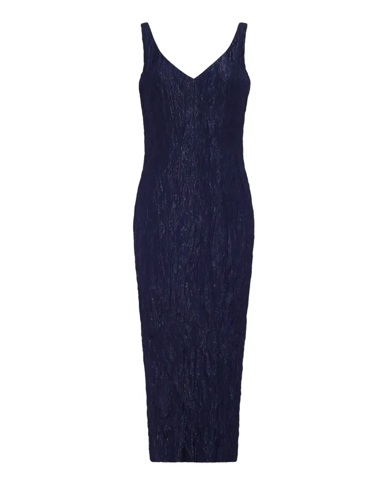 Adam Lippes Willa crinkled-effect midi dress - Blau Blau