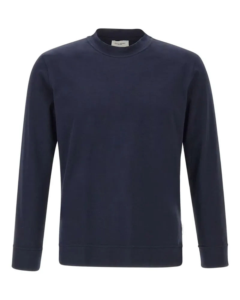 Paolo Pecora Milano Sweatshirt mit rundem Ausschnitt - Blau Blau