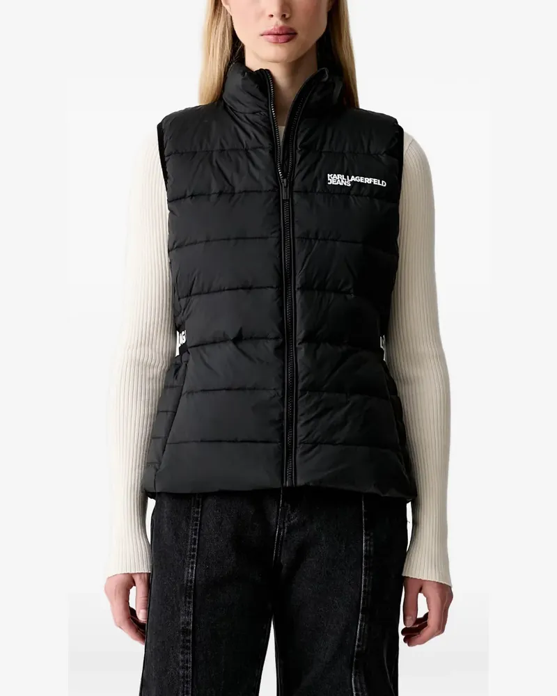 Karl Lagerfeld Weste mit Logo-Print - Schwarz Schwarz