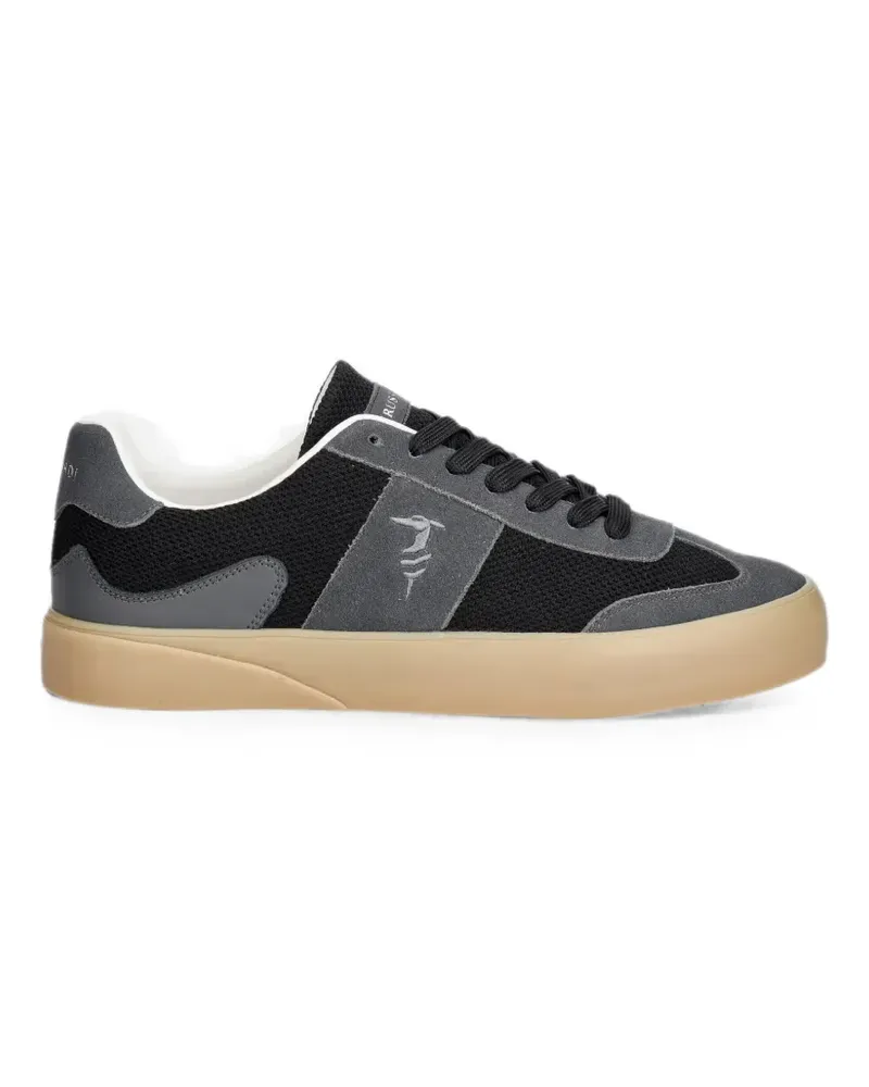 Trussardi panelled lace-up sneakers - Schwarz Schwarz