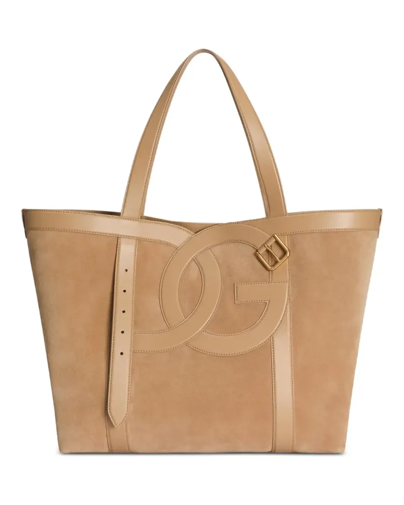 Dolce & Gabbana 3.5 Tote Bag aus geteiltem Kalbsleder - Nude Nude