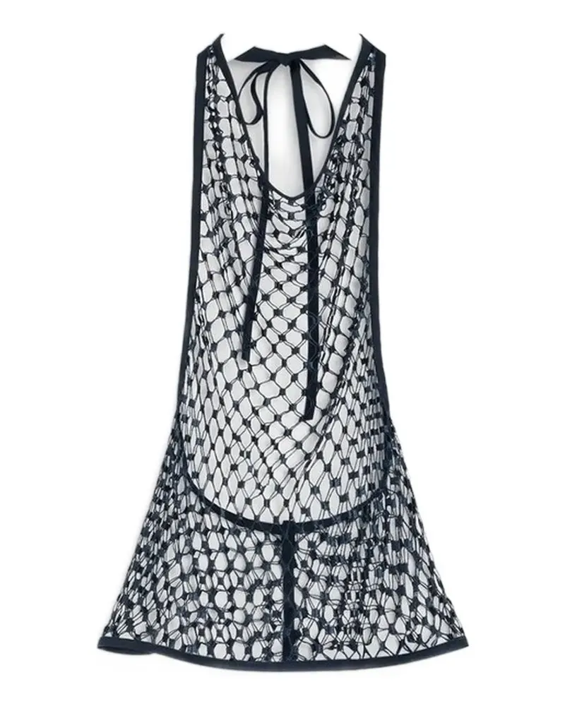 Christophe Lemaire Neckholder-Top aus Mesh - Blau Blau
