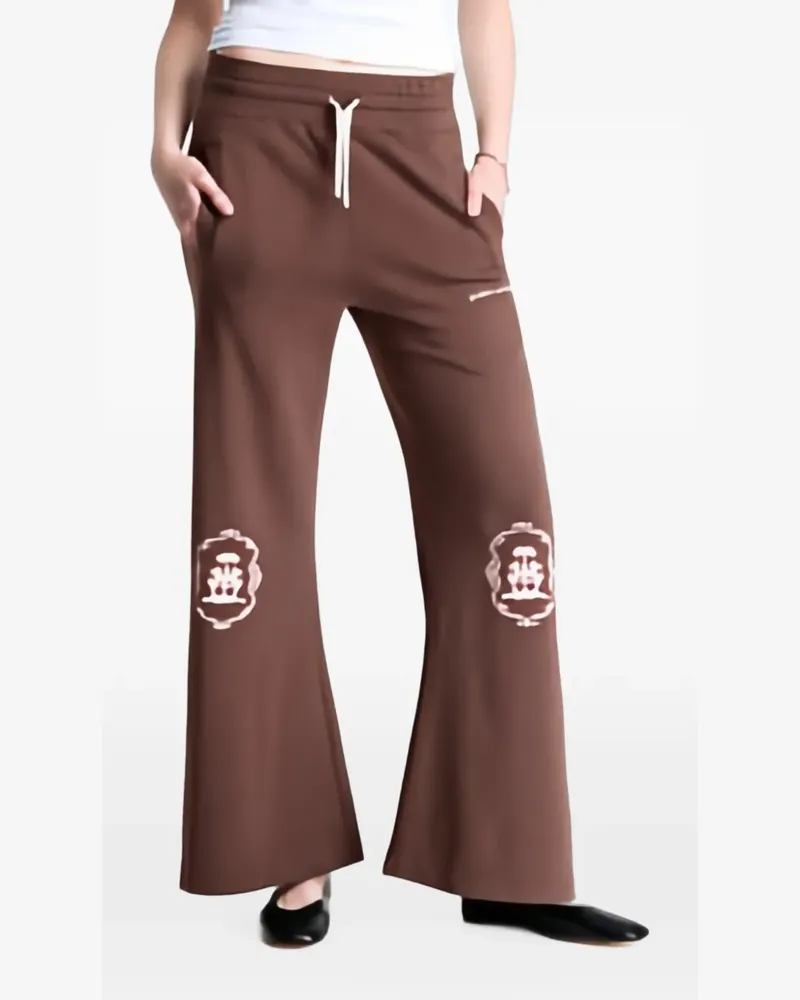 Palm Angels Lions Herald graphic-print track pants - Braun Braun