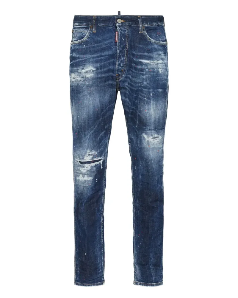 Dsquared2 Ausgeblichene Jeans - Blau Blau