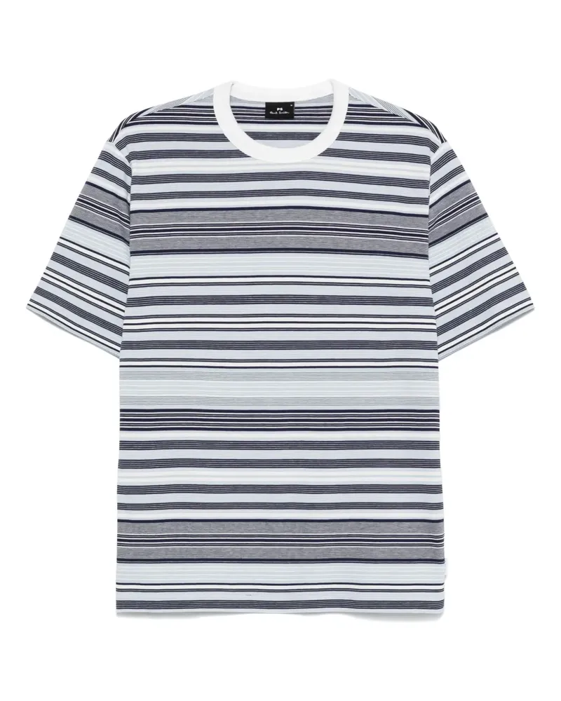 Paul Smith Gestreiftes T-Shirt - Weiß Weiß