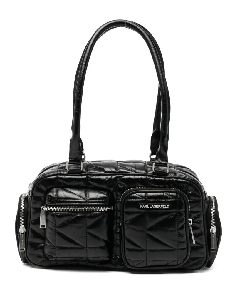 Karl Lagerfeld Kuilt Pockets MD Bowlingtasche - Schwarz Schwarz