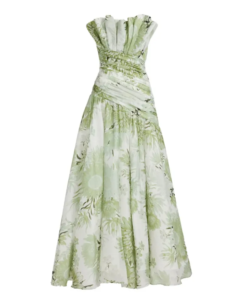 Aje. Reflector Gown Maxikleid mit Blumen-Print - Weiß Weiß