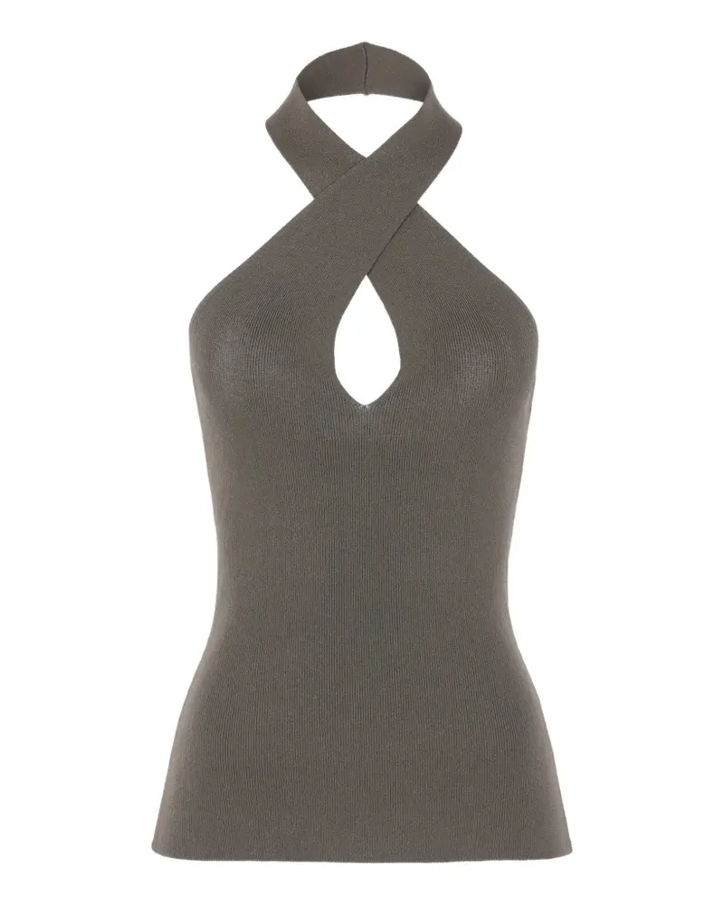Federica Tosi ribbed halter top - Braun Braun