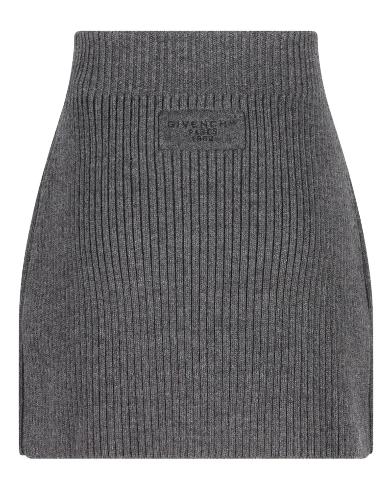 Givenchy ribbed-knit mini skirt - Grau Grau