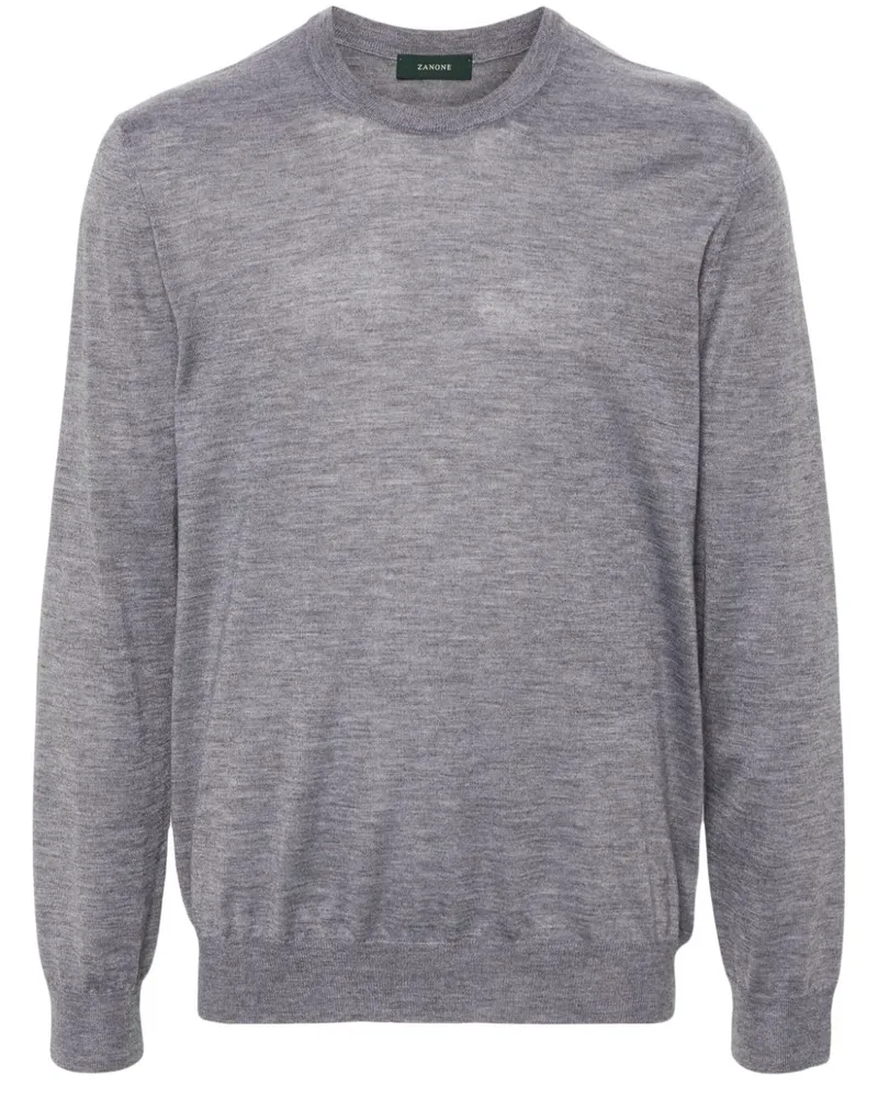 Zanone cashmere-sil crew-neck sweater Grau