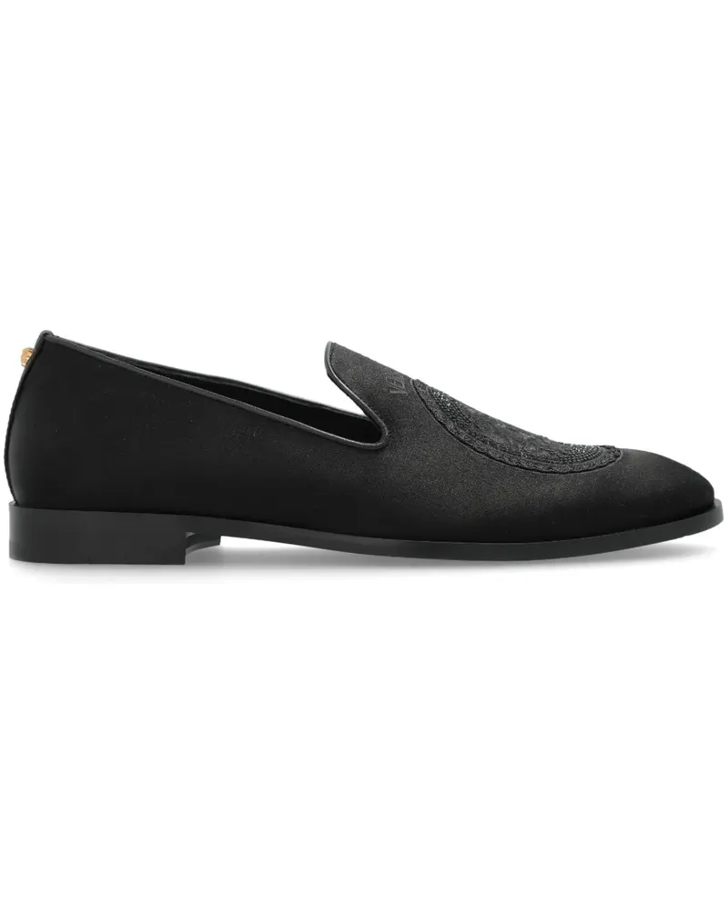 Versace Barocco Loafer mit Medusa-Stickerei - Schwarz Schwarz