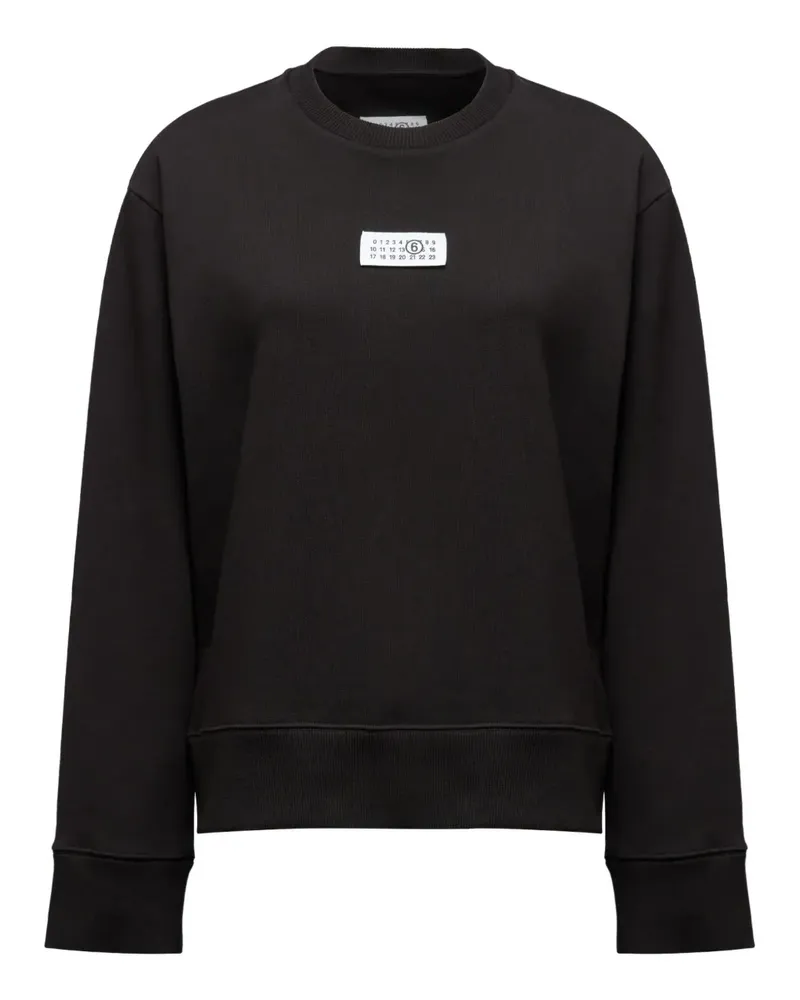 Maison Margiela Sweatshirt mit Nummern-Applikation - Schwarz Schwarz