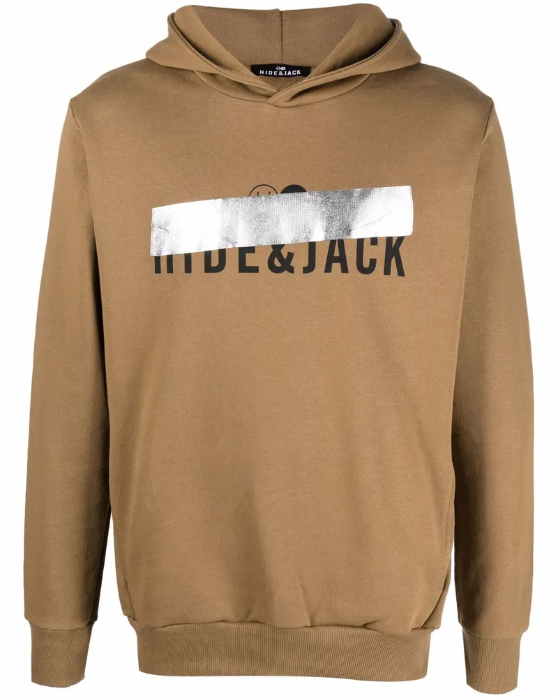 Hide & Jack Hoodie mit Logo-Print - Braun Braun