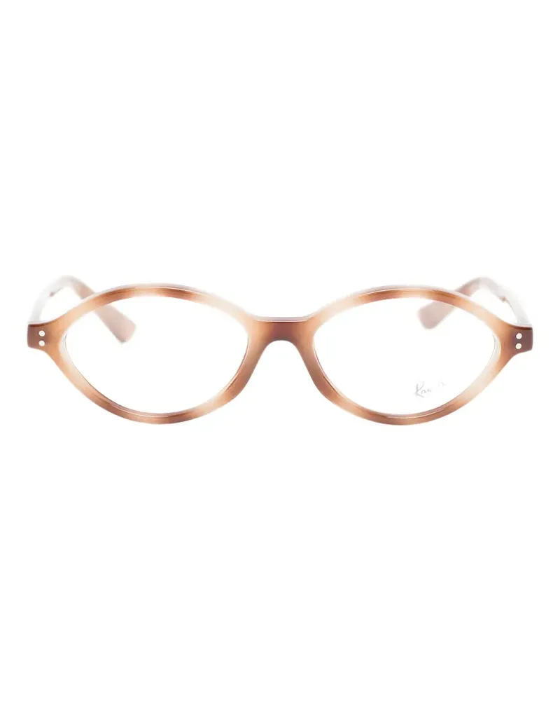 Ray Ban oval-frame glasses - Nude Nude