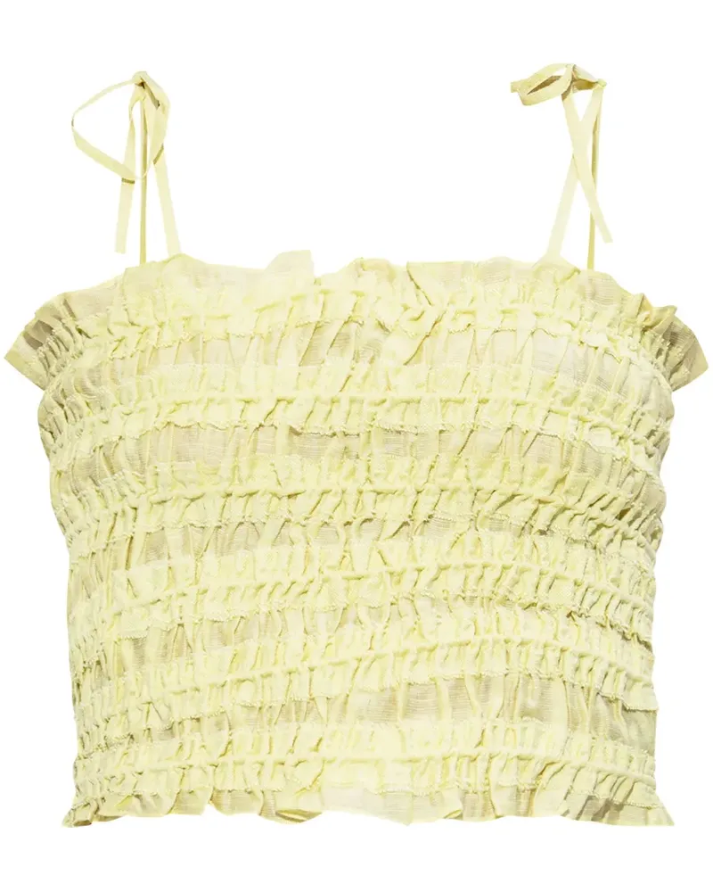 Tory Burch Gerafftes Oberteil - Gelb Gelb