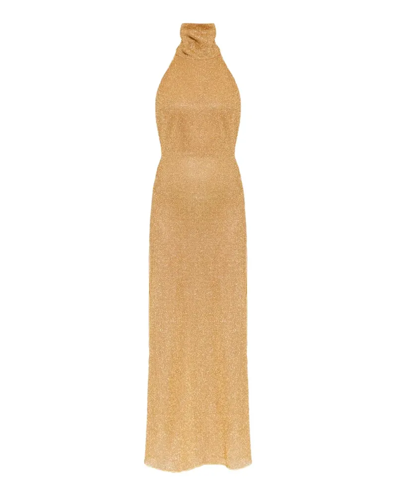 Oséree roll-neck ring-detail maxi dress - Gold Gold