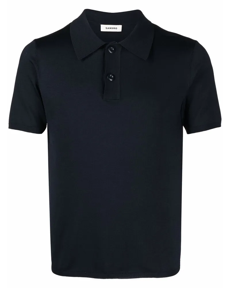 Sandro Klassisches Poloshirt - Blau Blau