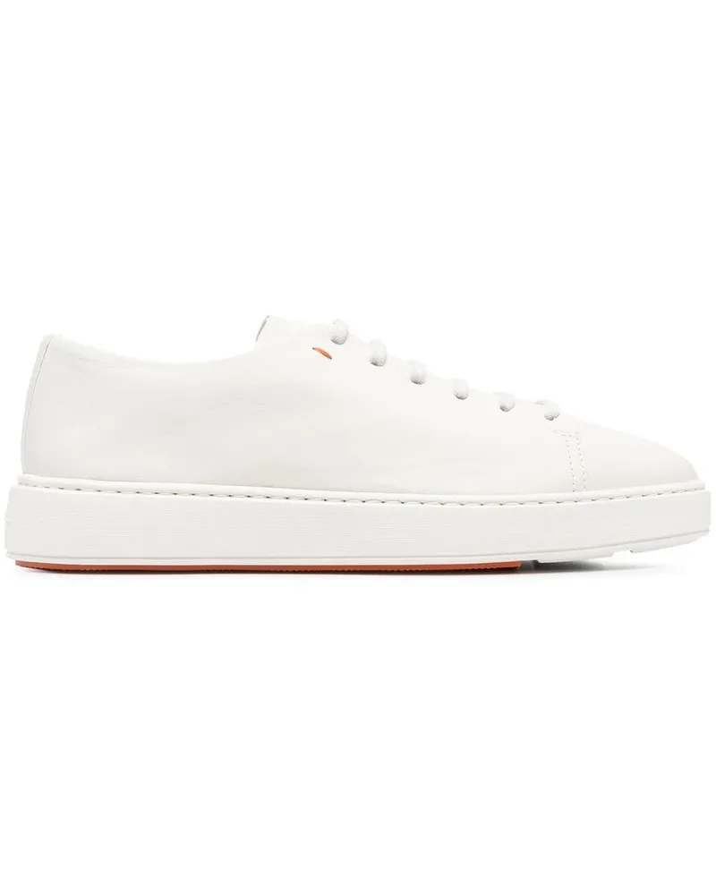 Santoni Sneakers mit Logo-Prägung - Weiß Weiß