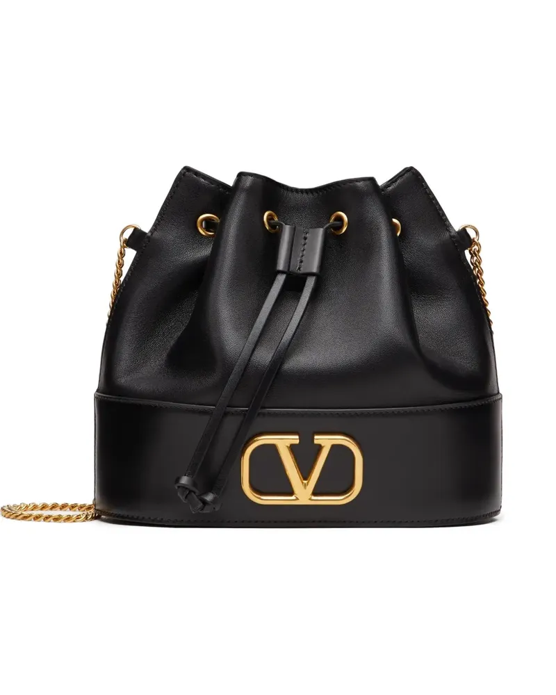 Valentino Garavani mini VLogo signature bucket bag in nappa leather - Schwarz Schwarz