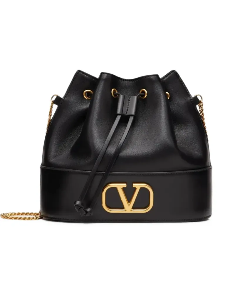 Valentino Garavani Mini VLogo Beuteltasche aus Nappaleder - Schwarz Schwarz