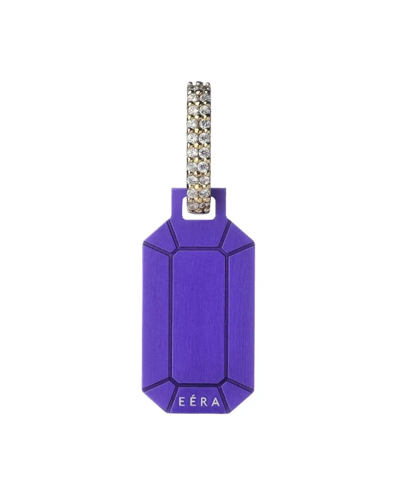 EÉRA 18kt kleiner Tokyo Goldohrring mit Diamant - Violett Violett