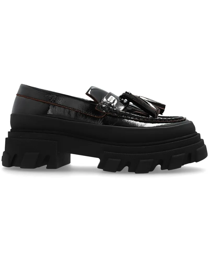 Ganni Loafer mit Quasten - Schwarz Schwarz