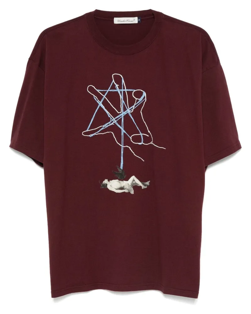 Undercover T-Shirt mit grafischem Print - Rot Rot
