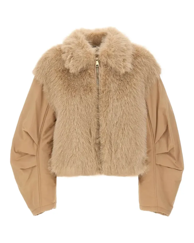 Kaos faux-fur panelled jacket - Braun Braun