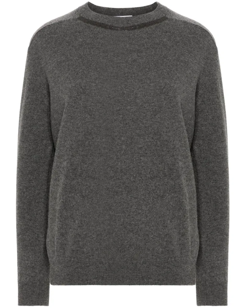 Brunello Cucinelli Pullover mit Monili-Detail - Grau Grau