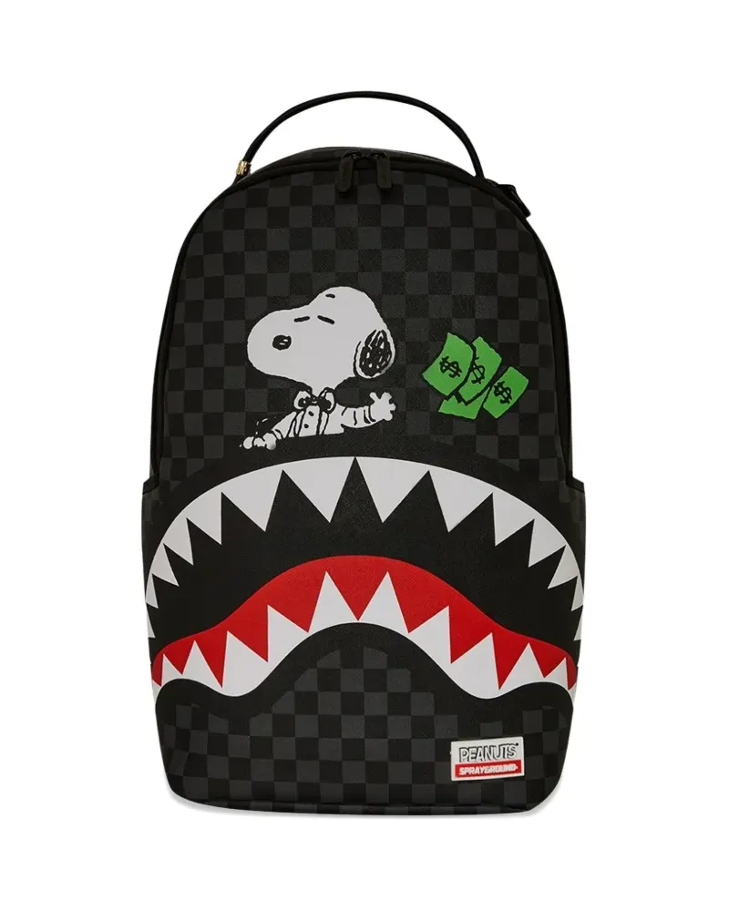 Sprayground Snoopy Rucksack mit Hai-Motiv - Schwarz Schwarz