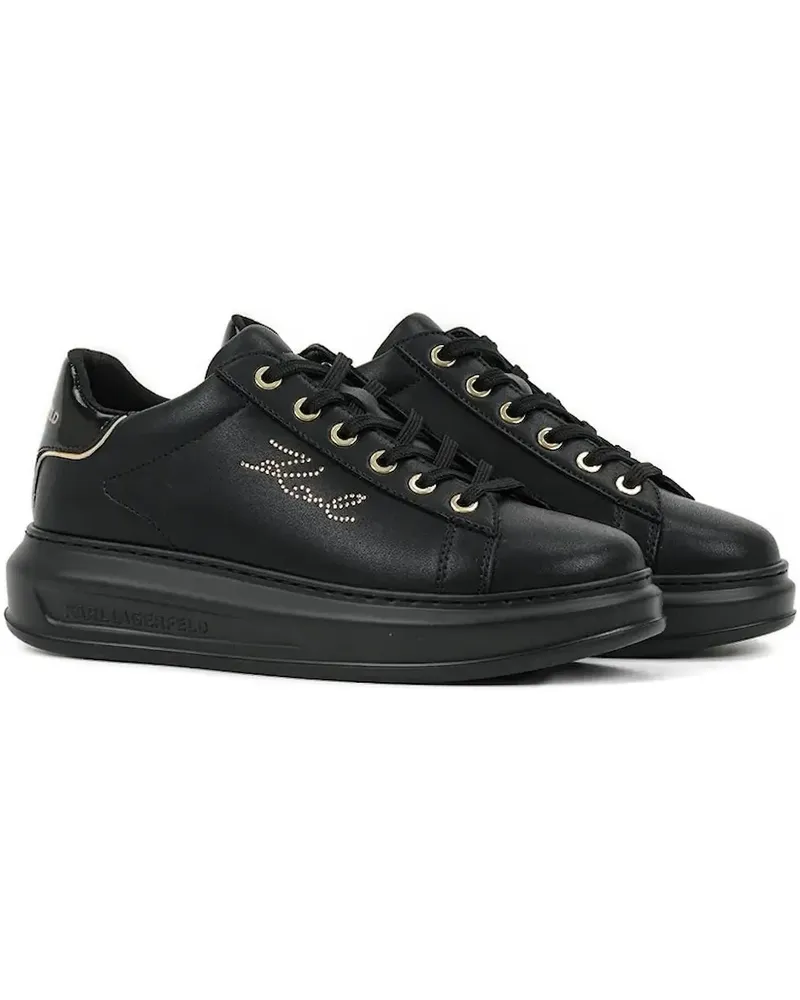 Karl Lagerfeld KAPRI Plateau-Sneakers mit Logo - Schwarz Schwarz