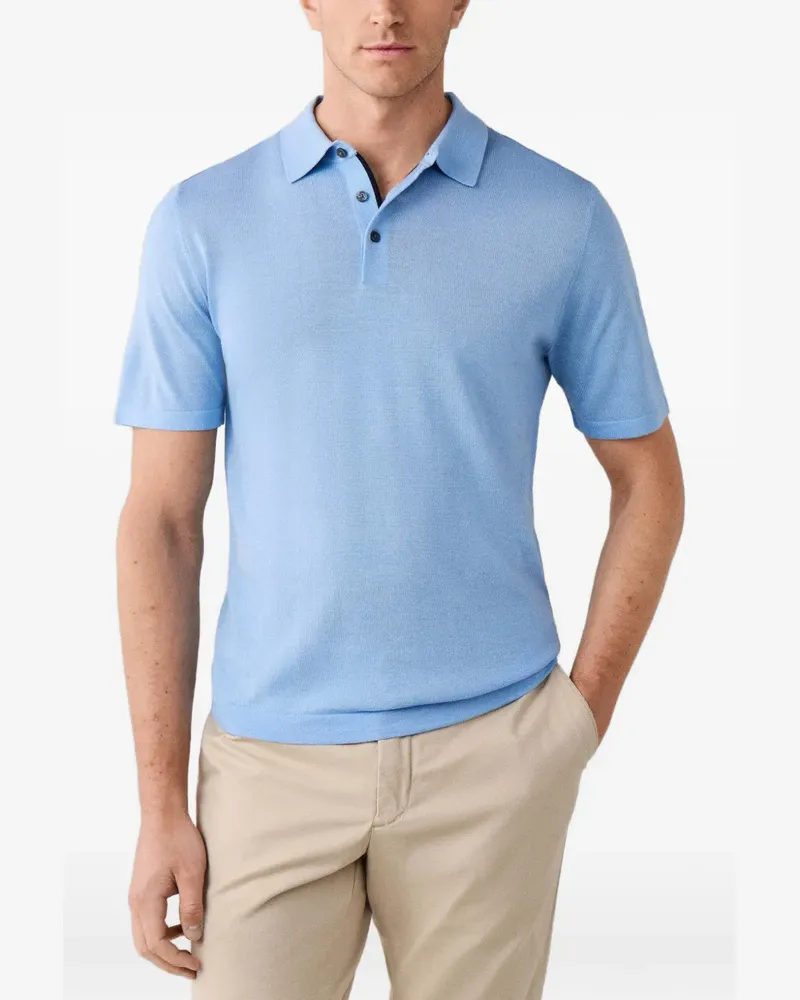 Hackett Poloshirt mit kurzen Ärmeln - Blau Blau