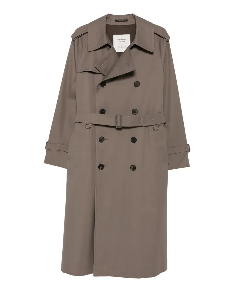 Caruso Trenchcoat mit Gürtel - Grau Grau