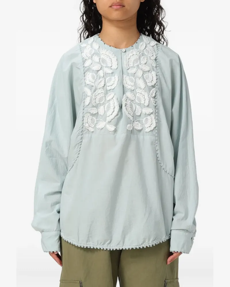 Bazar Deluxe Verzierte Bluse - Blau Blau