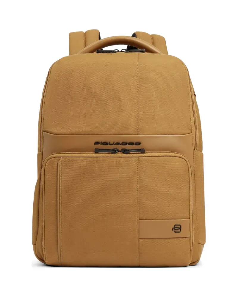 Piquadro shock-absorbing laptop backpack - Braun Braun
