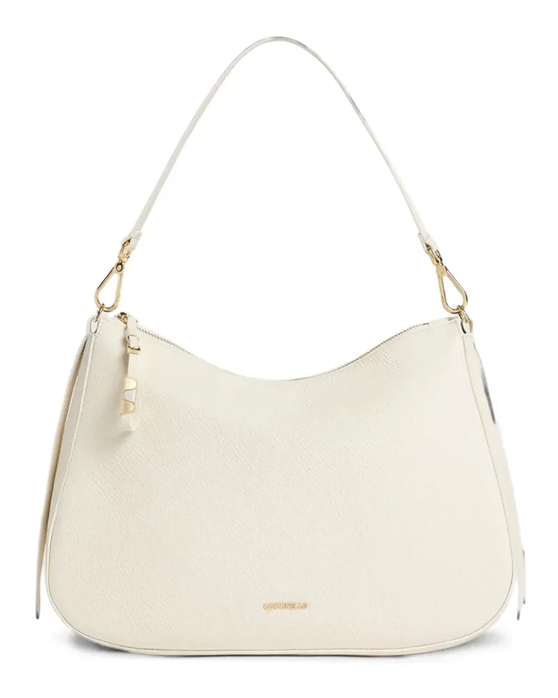 Coccinelle small Nory grained-leather shoulder bag - Nude Nude