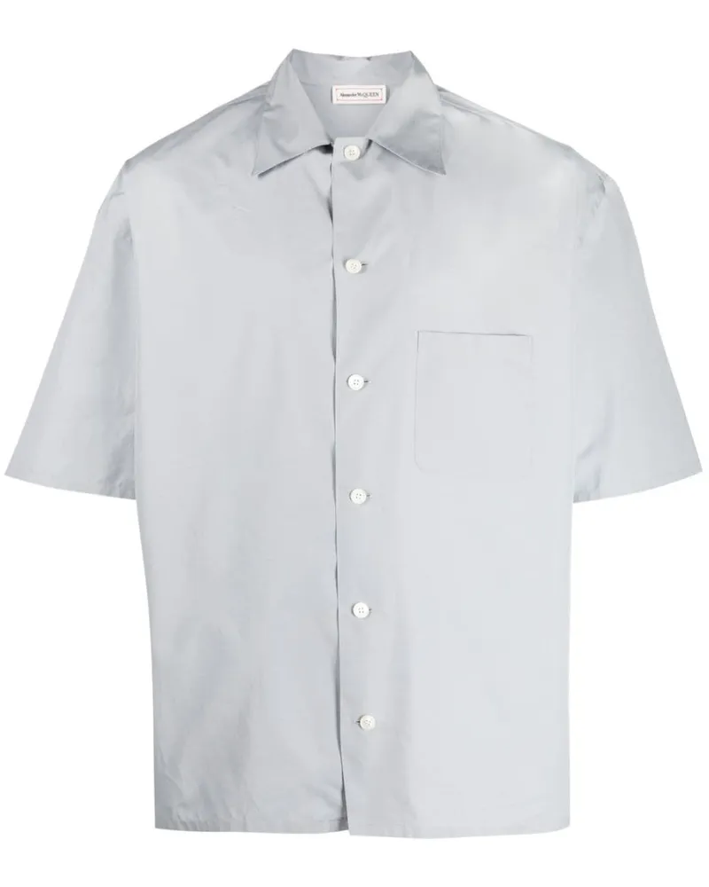 Alexander McQueen Hemd mit Logo-Print - Grau Grau