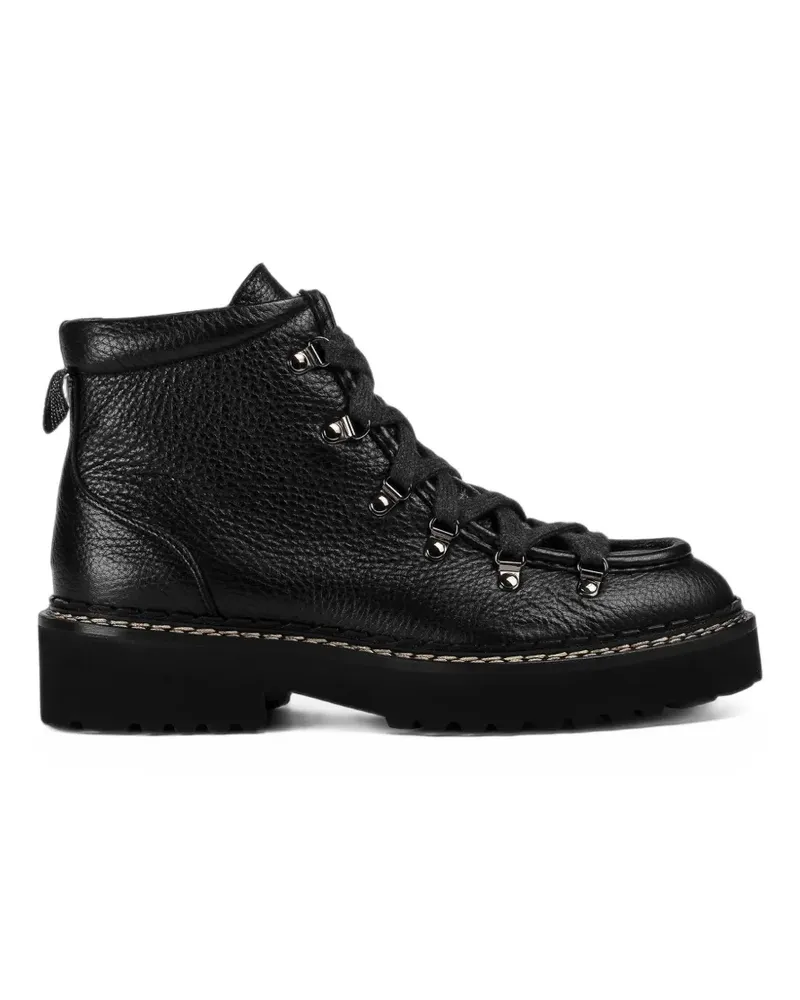 Doucal´s lace-up deerskin ankle boots - Schwarz Schwarz