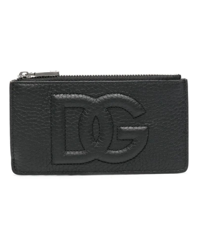 Dolce & Gabbana Kartenetui mit Logo-Prägung - Schwarz Schwarz