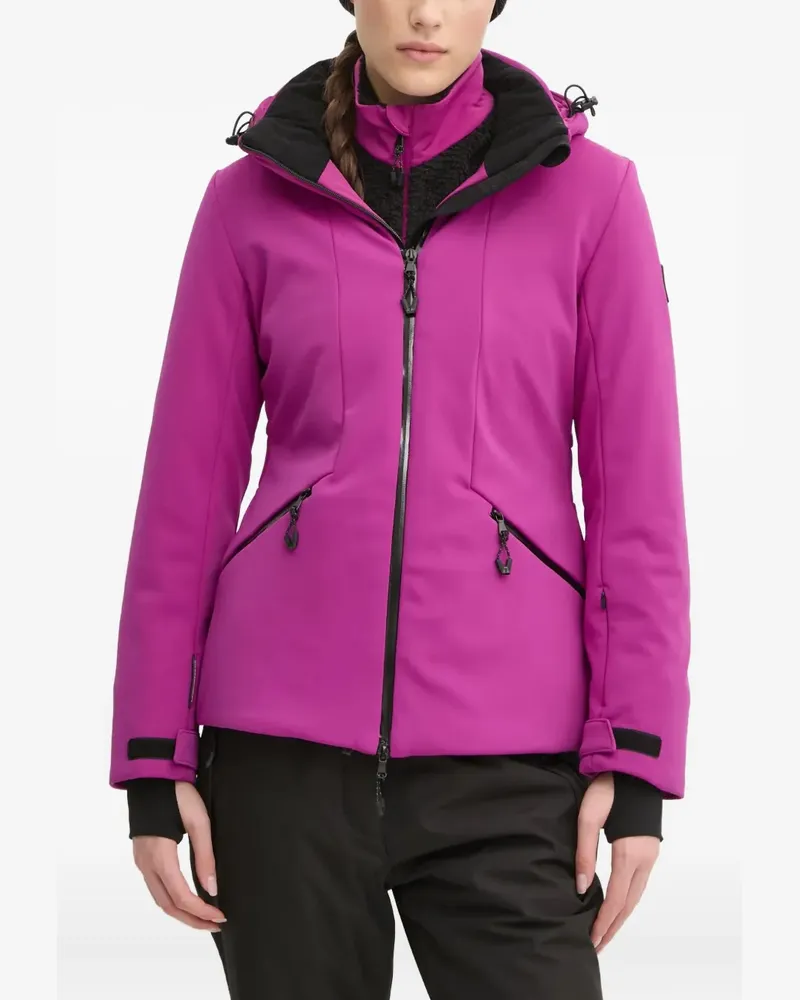 EA7 logo-patch ski jacket - Rosa Rosa